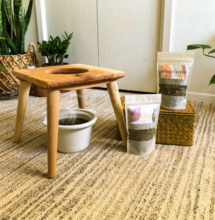 Vaginal Steam Stool made from hardwood hickory