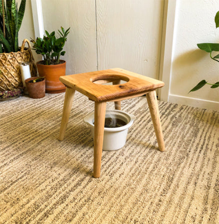 Vaginal Steam Stool made from hardwood hickory