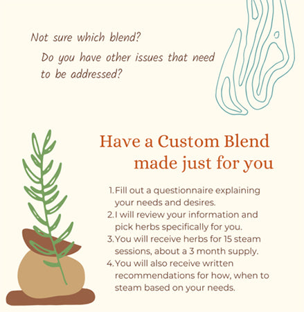 Custom Yoni Steam Herb Blend - Questionnaire and 3 month herb supply