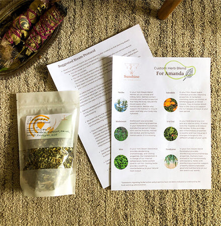 Custom Yoni Steam Herb Blend - Questionnaire and 3 month herb supply