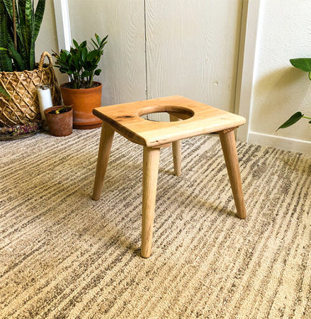 Vaginal Steam Stool made from hardwood hickory