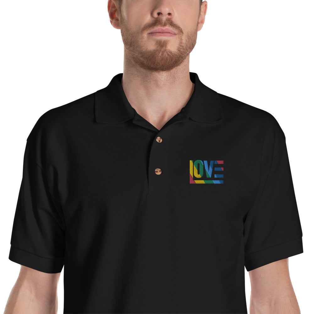 Rainbow Embroidered Polo Shirt