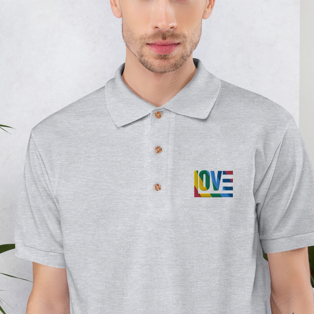 Rainbow Embroidered Polo Shirt