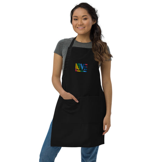 Rainbow Embroidered Apron