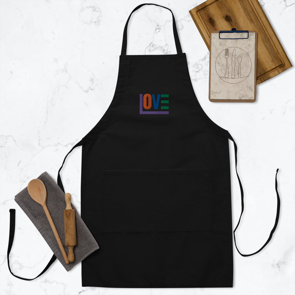 Love Embroidered Apron