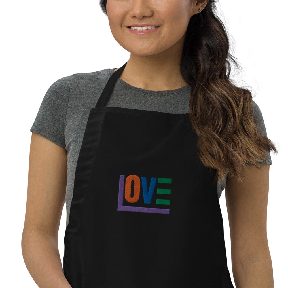 Love Embroidered Apron