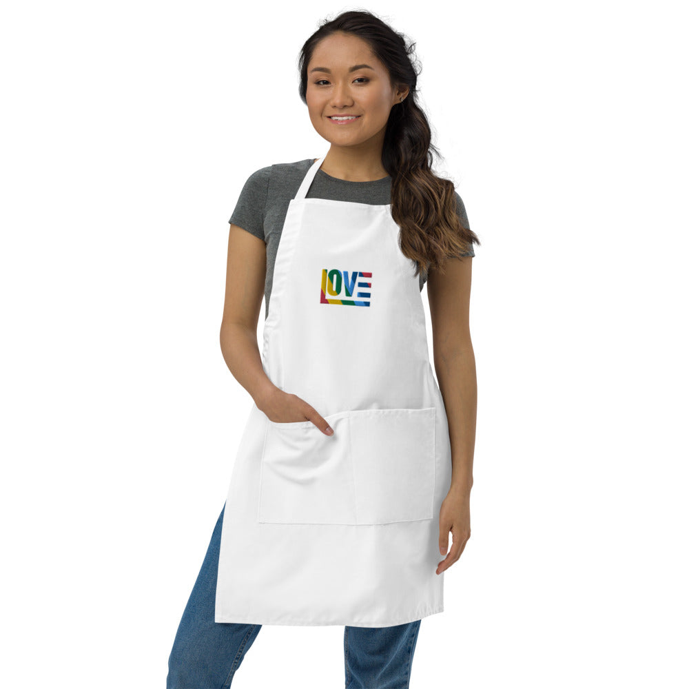 Rainbow Embroidered Apron