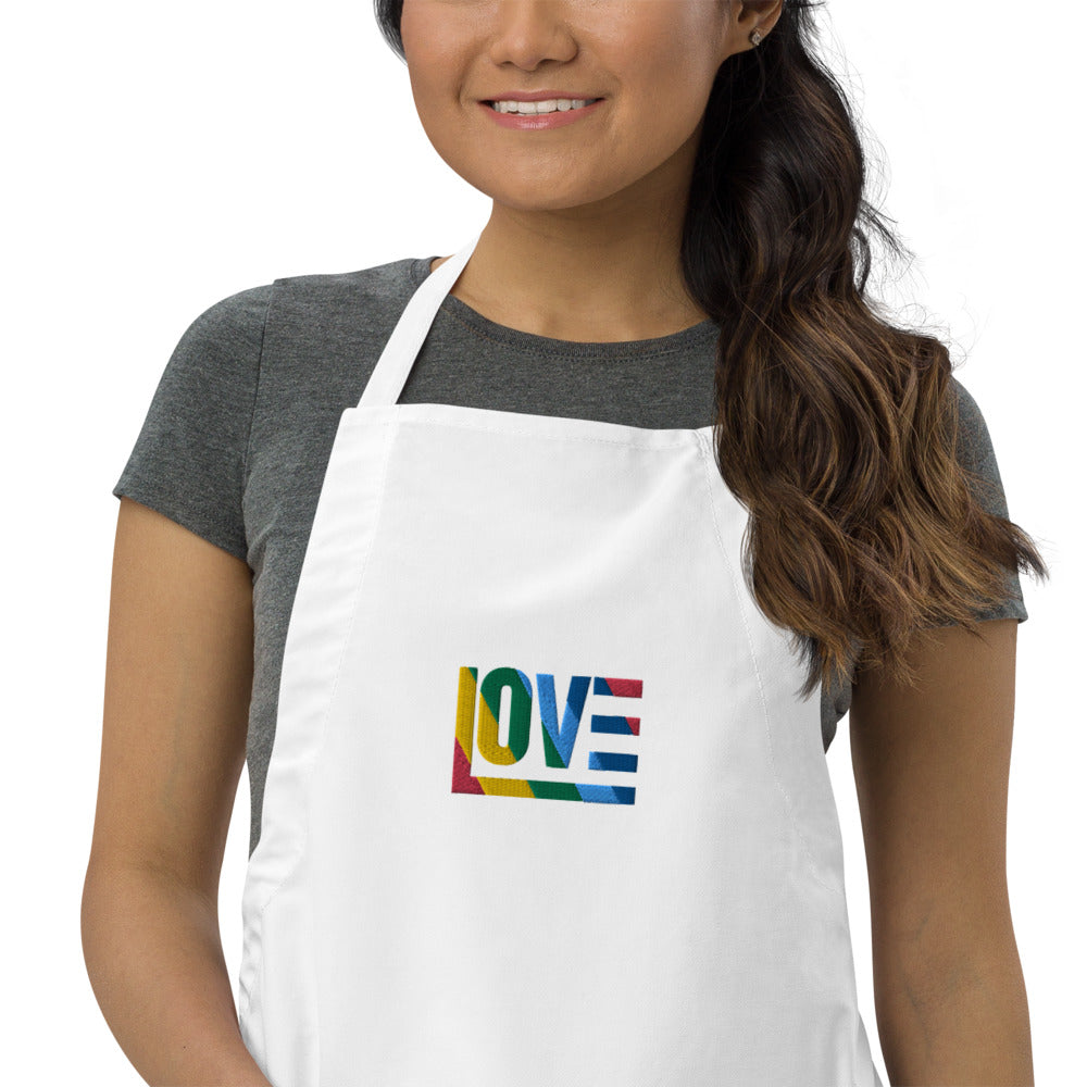 Rainbow Embroidered Apron