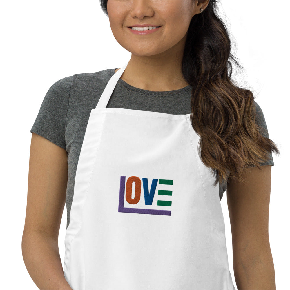 Love Embroidered Apron