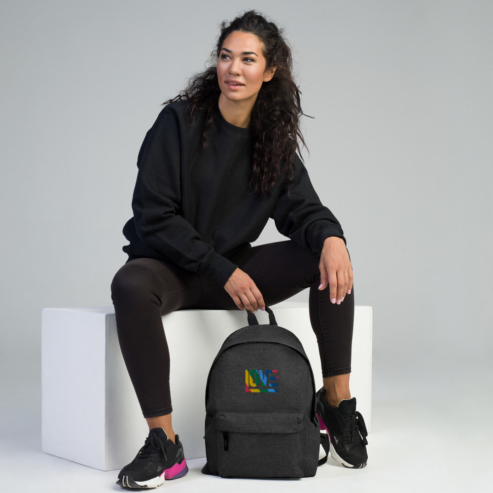 Rainbow Embroidered Backpack