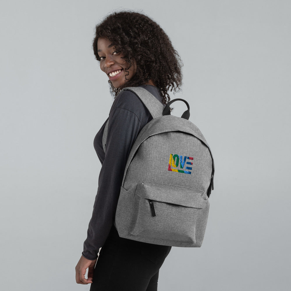 Rainbow Embroidered Backpack