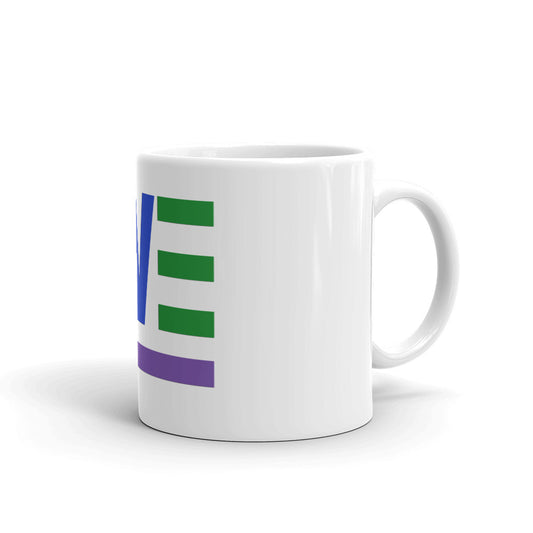 White glossy mug